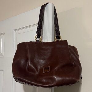Elegant Brown Leather Handbag